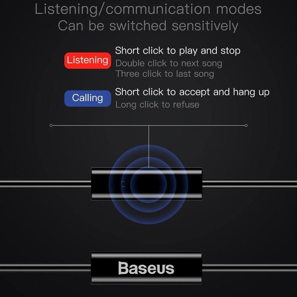 Planet Gates Black Baseus H07 Hi-Res Audio Wired Earphone Headset With Mic Metal In-Ear Earphone Stereo Bass Sound With 3.5mm Jack Earbuds kulakl k