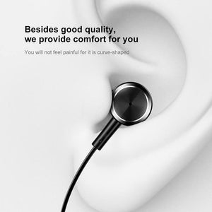 Planet Gates Black Baseus H07 Hi-Res Audio Wired Earphone Headset With Mic Metal In-Ear Earphone Stereo Bass Sound With 3.5mm Jack Earbuds kulakl k