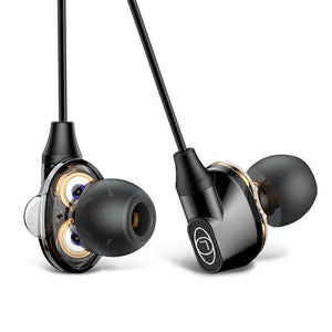 Planet Gates BLACK Baseus H10 Double dynamic 3.5MM Wired Earphone stereo bass sound earphones with mic for xiaomi  fone de ouvido auriculares MP3