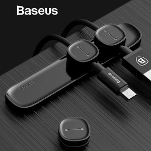 Planet Gates Black Baseus Magnetic Cable Clip For Mobile Phone USB Data Cable Organizer For USB Charger Cable Magnetic Holder Desktop Cable Winder