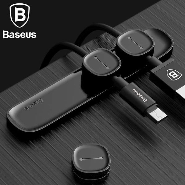 Planet Gates Black Baseus Magnetic Cable Clip For Mobile Phone USB Data Cable Organizer For USB Charger Cable Magnetic Holder Desktop Cable Winder
