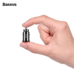Planet Gates Black Baseus Mini Car Charger For iPhone Xs Samsung Xiaomi mi 3.1A Fast Car Charging Dual USB Car Charger Adapter Mobile Phone Charger