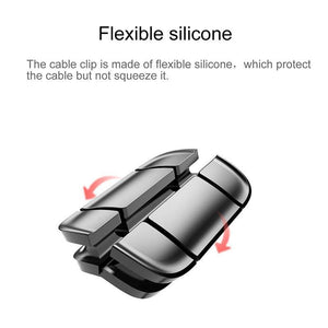 Planet Gates Black Baseus Mobile Phone Cable Clip For Car Desktop Tidy Charger Cable Organizer For Data Cable Digital Wire Charging Cable Winder