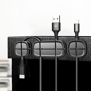 Planet Gates Black Baseus Mobile Phone Cable Clip For Car Desktop Tidy Charger Cable Organizer For Data Cable Digital Wire Charging Cable Winder