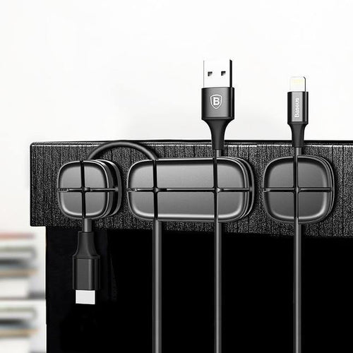 Planet Gates Black Baseus Mobile Phone Cable Clip For Car Desktop Tidy Charger Cable Organizer For Data Cable Digital Wire Charging Cable Winder