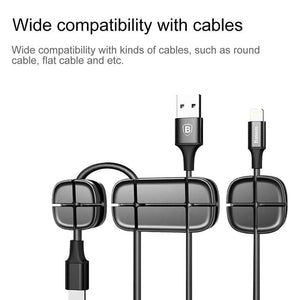 Planet Gates Black Baseus Mobile Phone Cable Clip For Car Desktop Tidy Charger Cable Organizer For Data Cable Digital Wire Charging Cable Winder