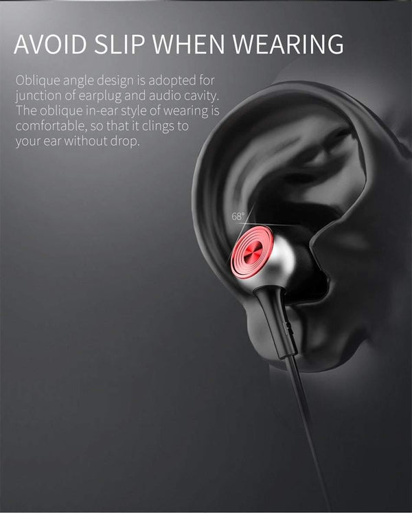 Planet Gates Black Baseus P02 Wired Earphone Stereo Bass Sound Headset In Ear Earphones With Mic Earpiece For iPhone X 8 7 IOS 11 10 9 8 7 kulakl k