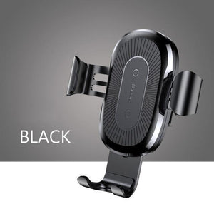 Planet Gates Black Baseus Qi Car Wireless Charger For iPhone 8 X XS Max XR Samsung Mobile Phone Charger 10W Fast Wireless Car Charging Mount Holder