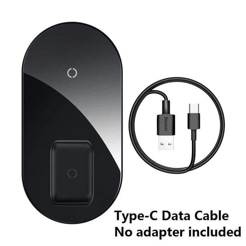 Baseus Qi Wireless Charger For Airpods Pro iPhone 11 Pro X XS XR 15W Dual Wireless Charging Pad For Samsung S10 S9 For Office
