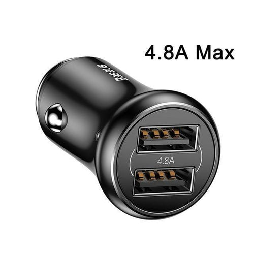 Planet Gates Black Baseus Quick Charge 3.0 USB Car Charger QC QC3.0 Turbo Fast Charging Dual Car USB Charger For iPhone Xs X Xiaomi Mi Mobile Phone