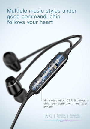 Planet Gates BLACK Baseus S09 Bluetooth Earphone Wireless headphone Magnet Earbuds With Microphone Stereo Auriculares Bluetooth Earpiece for Phone