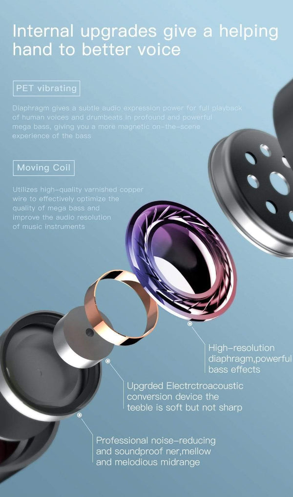 Baseus S09 Bluetooth Earphone Wireless headphone Magnet Earbuds With Microphone Stereo Auriculares Bluetooth Earpiece for Phone - Planet Gates