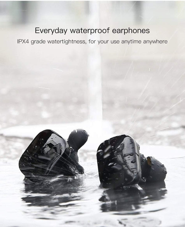 Planet Gates Black Baseus TWS Bluetooth Earphone For Phone In-Ear Dual True Wireless Earbuds With Mic Intelligent Touch Handsfree Business Headset