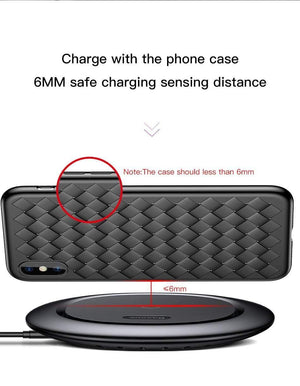 Planet Gates BLACK Baseus UFO Wireless Charger For iPhone X 8 Samsung Note8 S9 S8 Mobile Phone 10W Qi Wireless Charging Charger Fast Charging Pad