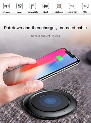 Baseus UFO Wireless Charger For iPhone X 8 Samsung Note8 S9 S8 Mobile Phone 10W Qi Wireless Charging Charger Fast Charging Pad - Planet Gates