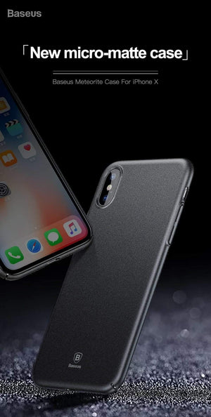 Baseus Ultra Thin Hard Plastic Case For iPhone X Luxury Retro Rocky Pattern Case for iPhone X Coque Funda - Planet Gates
