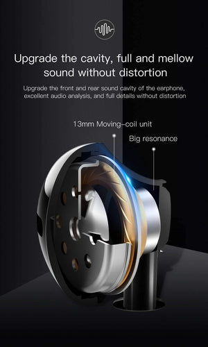 Planet Gates Black Baseus Wired Earphone In Ear Headset With Mic Stereo Bass Sound 3.5mm Jack Earphone Earbuds Earpiece For iPhone Samsung Xiaomi