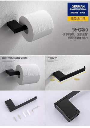 Planet Gates Black Bathroom Accessories Bath Hardware  Set paper holder Towel Rack Bar soap holder Shelf Rack Hook toilet brush juego de bano