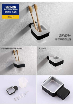 Planet Gates Black Bathroom Accessories Bath Hardware  Set paper holder Towel Rack Bar soap holder Shelf Rack Hook toilet brush juego de bano