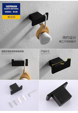 Planet Gates Black Bathroom Accessories Bath Hardware  Set paper holder Towel Rack Bar soap holder Shelf Rack Hook toilet brush juego de bano