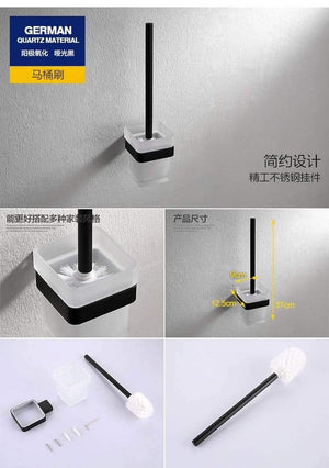 Planet Gates Black Bathroom Accessories Bath Hardware  Set paper holder Towel Rack Bar soap holder Shelf Rack Hook toilet brush juego de bano