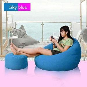 Planet Gates Black Bean Bag Chair Cover For Livingroom Bedroom Balcony Tatami Single Window Air Beanbag Home Furniture without Filling Beanbag Beds