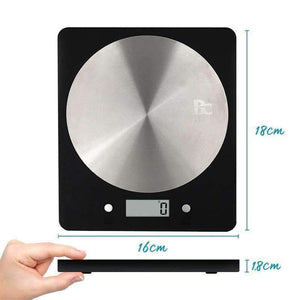 Planet Gates Black BECBI Electronic Block Kitchen Scale 5000g/1g LCD Household Digital Balance Weighing Diet Food Scale