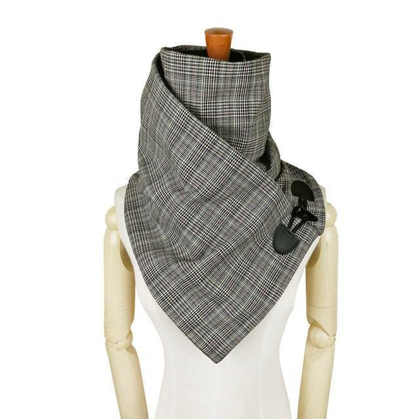 Planet Gates black beige Wool winter women men scarf fashion shawl neck wrap scarves wrap Unisex scarf  Horn Toggle Closure