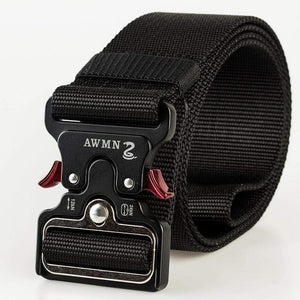 4.8CM Width Men Belt Nylon Tactical Army Belt For Trousers Metal Buckle Canvas Belts Outdoor Training Black Military Waist Belt