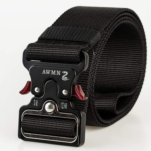 4.8CM Width Men Belt Nylon Tactical Army Belt For Trousers Metal Buckle Canvas Belts Outdoor Training Black Military Waist Belt