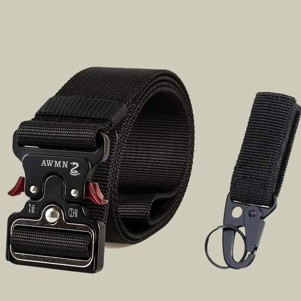 4.8CM Width Men Belt Nylon Tactical Army Belt For Trousers Metal Buckle Canvas Belts Outdoor Training Black Military Waist Belt