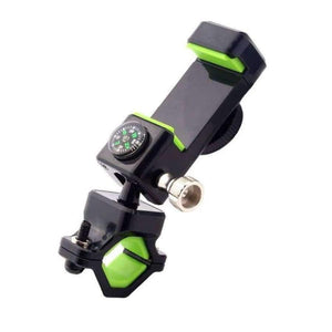 Planet Gates Black Bicycle phone holder  Motorcycle Phone Holder with Compass and LED Light Adjustable Phone Mount and Bicycle Handlebar