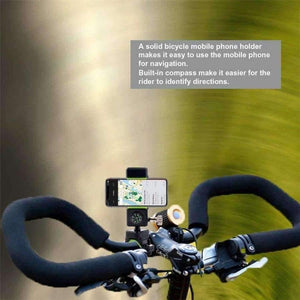 Planet Gates Black Bicycle phone holder  Motorcycle Phone Holder with Compass and LED Light Adjustable Phone Mount and Bicycle Handlebar
