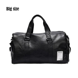 Planet Gates Black (Big) Men Travel Duffle Bags Waterproof Leather Handbags Shoulder Bag For Women Large Capacity Weekend Bag OH301
