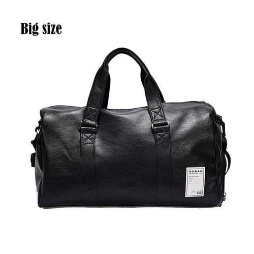Planet Gates Black (Big) Men Travel Duffle Bags Waterproof Leather Handbags Shoulder Bag For Women Large Capacity Weekend Bag OH301