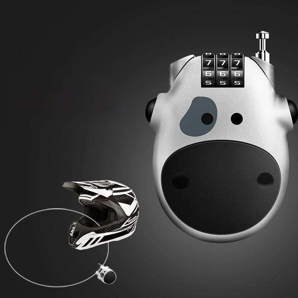 Planet Gates Black Bike Lock MINI Cable Bike Bicycle Lock Cow Password Helmet Lock Portable Cycling MTB Road Bike Motorbike Helmet Lock Accessories