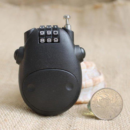 Planet Gates Black Bike Lock MINI Cable Bike Bicycle Lock Cow Password Helmet Lock Portable Cycling MTB Road Bike Motorbike Helmet Lock Accessories