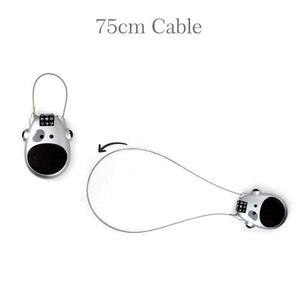 Planet Gates Black Bike Lock MINI Cable Bike Bicycle Lock Cow Password Helmet Lock Portable Cycling MTB Road Bike Motorbike Helmet Lock Accessories