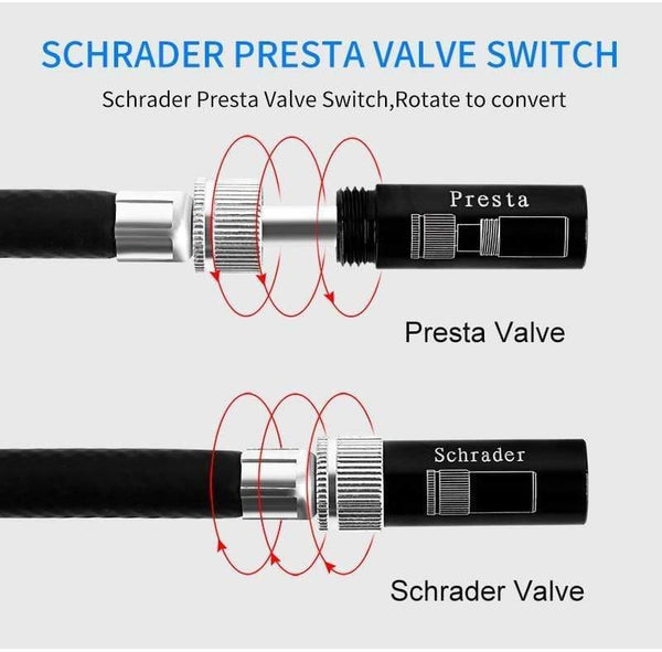 Planet Gates Black Bike Pump Bicycle Tire Portable Inflator Air Pump 100PSI Mountain Road Bike Accessories for Cycling MTB Bicycle Pump