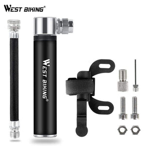 Planet Gates black Bike Pump Inflador Bicicleta Bicycle Air Pumps For AV/FV Cycling Inflator MTB Alloy Mini Hand Pump Bicycle Tire Pump