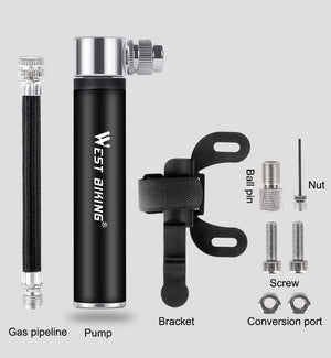 Planet Gates black Bike Pump Inflador Bicicleta Bicycle Air Pumps For AV/FV Cycling Inflator MTB Alloy Mini Hand Pump Bicycle Tire Pump