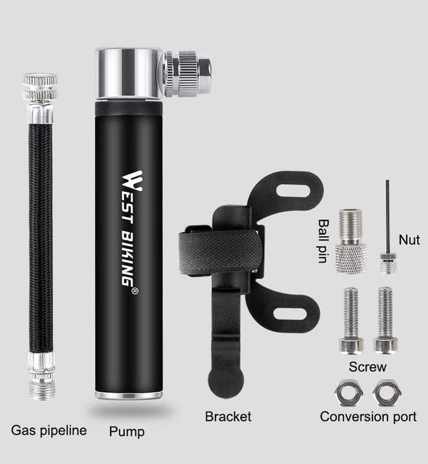Planet Gates black Bike Pump Inflador Bicicleta Bicycle Air Pumps For AV/FV Cycling Inflator MTB Alloy Mini Hand Pump Bicycle Tire Pump