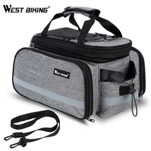Planet Gates Black Bike Waterproof Seat Pannier Pack Luggage Cycling Bag 10-25L Bicycle Pannier Bag Rear Rack Trunk Bag With Rain Cover