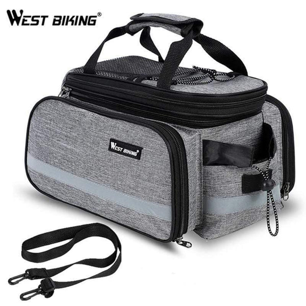 Planet Gates Black Bike Waterproof Seat Pannier Pack Luggage Cycling Bag 10-25L Bicycle Pannier Bag Rear Rack Trunk Bag With Rain Cover