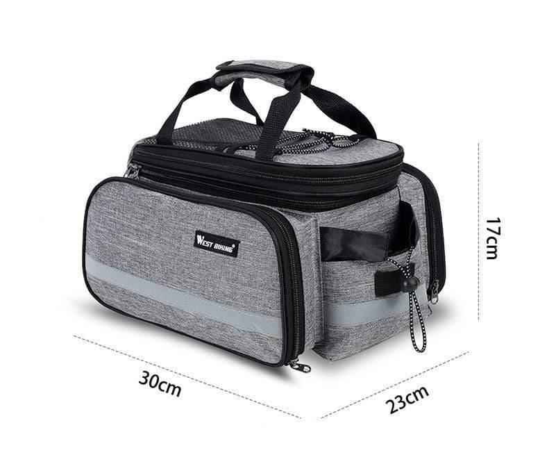 Planet Gates Black Bike Waterproof Seat Pannier Pack Luggage Cycling Bag 10-25L Bicycle Pannier Bag Rear Rack Trunk Bag With Rain Cover
