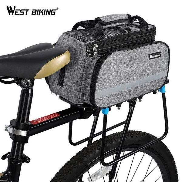 Planet Gates Black Bike Waterproof Seat Pannier Pack Luggage Cycling Bag 10-25L Bicycle Pannier Bag Rear Rack Trunk Bag With Rain Cover
