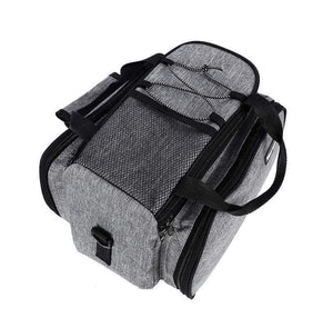 Planet Gates Black Bike Waterproof Seat Pannier Pack Luggage Cycling Bag 10-25L Bicycle Pannier Bag Rear Rack Trunk Bag With Rain Cover