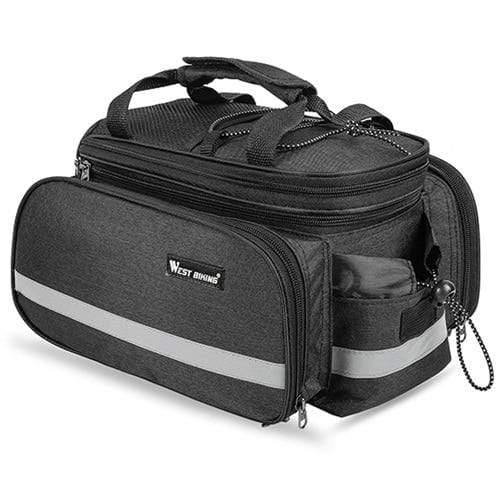 Planet Gates Black Bike Waterproof Seat Pannier Pack Luggage Cycling Bag 10-25L Bicycle Pannier Bag Rear Rack Trunk Bag With Rain Cover