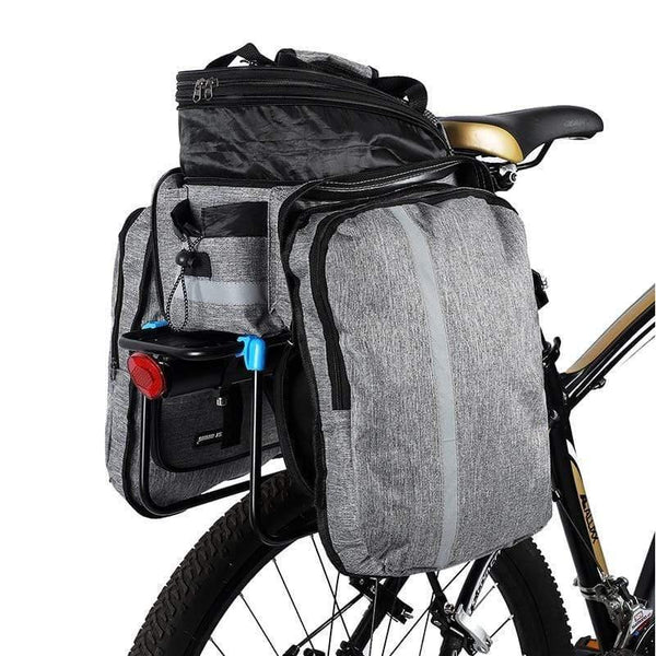 Planet Gates Black Bike Waterproof Seat Pannier Pack Luggage Cycling Bag 10-25L Bicycle Pannier Bag Rear Rack Trunk Bag With Rain Cover