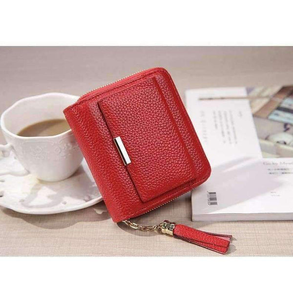 Planet Gates black BISON DENIM 100% Leather Women's Purse Zipper Coin Pocket Wallet Card Holder Female Money Bag Small carteira feminina N3276